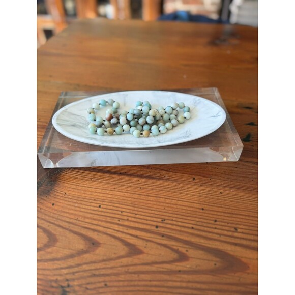 Kassatex Ducale Tray Acrylic And Resin Modern Soap Dish Jewelry Trinket Heavy - Picture 2 of 16